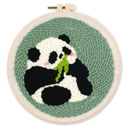 Figured'Art Panda kit ricamo punch needle con ago magico telaio 20 cm CX352