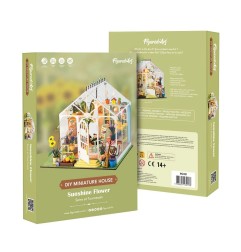 Figured'Art Fiore di Sole kit casa in miniatura in legno 103 pezzi con LED M2421