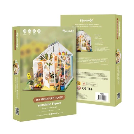 Figured'Art Fiore di Sole kit casa in miniatura in legno 103 pezzi con LED M2421