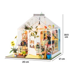 Figured'Art Fiore di Sole kit casa in miniatura in legno 103 pezzi con LED M2421