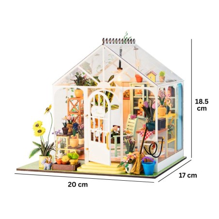 Figured'Art Fiore di Sole kit casa in miniatura in legno 103 pezzi con LED M2421