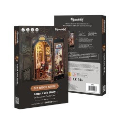 Figured'Art Lo Studio del Conte Gatto book nook DIY 121 pezzi 17x10x11,5 cm SD03