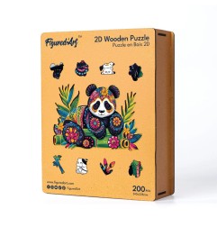 Figured'Art Panda floreale puzzle in legno 200 pezzi 34x22,5 cm HNWP930