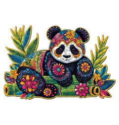 Figured'Art Panda floreale puzzle in legno 200 pezzi 34x22,5 cm HNWP930