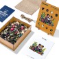 Figured'Art Panda floreale puzzle in legno 200 pezzi 34x22,5 cm HNWP930
