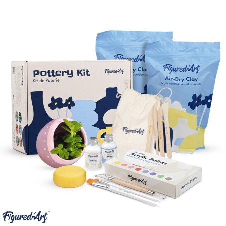 Figured'Art Pottery Kit ceramica argilla autoindurente FA-POTTKIT