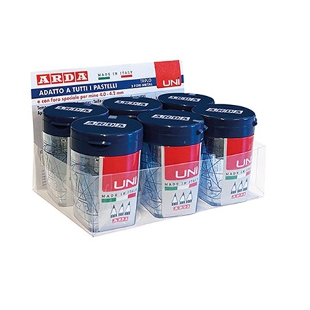 Arda temperamatite Triplo UNI 3 fori 6 pezzi