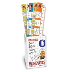 Arda espositore da banco righelli Mathematics 16 cm 24 pezzi