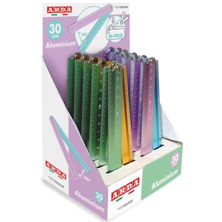 Arda riga pieghevole in alluminio 30 cm Keep Colour 12 pezzi