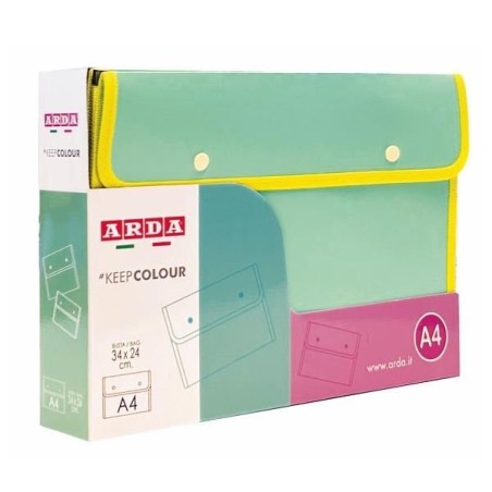 Arda buste portadocumenti bordate Keep Colour Pastel A4 due