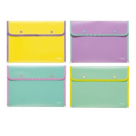 Arda buste portadocumenti bordate Keep Colour Pastel A4 due bottoni 0273KCP – confezione da 12 pezzi
