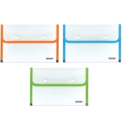 Arda buste portadocumenti bordate Trascolor A4 due bottoni
