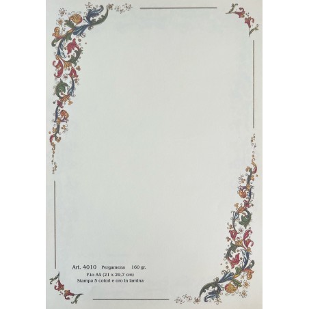 DIPLOMA PERGAMENA A4 160GR (lady flower) 10Fg. 4010