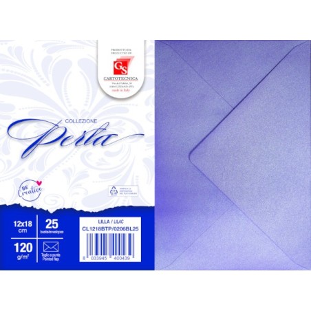 PERLATO LILLA 12x18 TP GR. 120 BL.25 BUSTE CL1218BTP/0206BL25