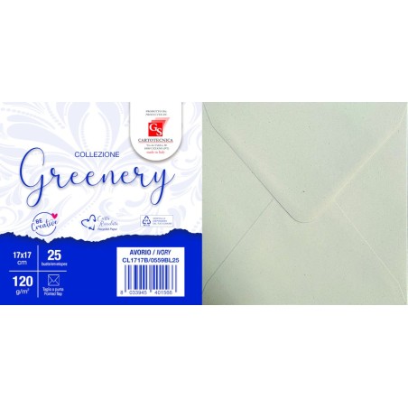 GREENERY AVORIO 17x17 TP GR. 120 BL.25 BUSTE CL1717B/0559BL25