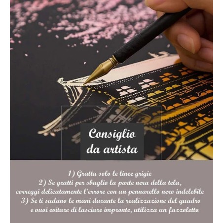 Figured'Art Scratch Painting A3 - Ruota Panoramica E Parco Divertimenti SP1011