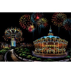 Figured'Art Scratch Painting A3 - Ruota Panoramica E Parco Divertimenti SP1011