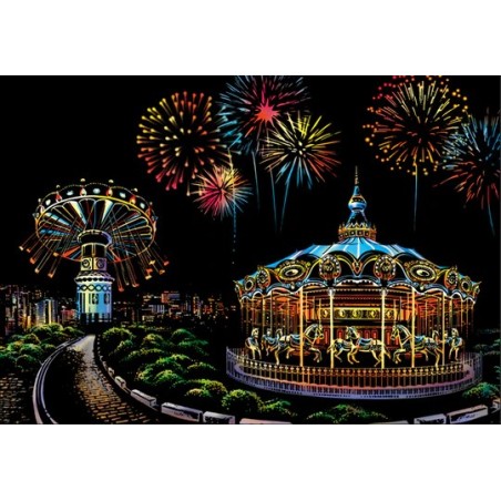 Figured'Art Scratch Painting A3 - Ruota Panoramica E Parco Divertimenti SP1011