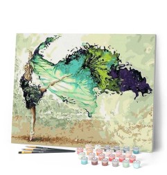 Figured'Art Dipingere con i numeri 40x50 con cornice - Ballerina Moderna PN002-Y