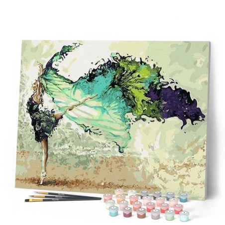 Figured'Art Dipingere con i numeri 40x50 con cornice - Ballerina Moderna PN002-Y