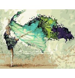 Figured'Art Dipingere con i numeri 40x50 con cornice - Ballerina Moderna PN002-Y