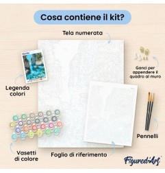 Figured'Art Dipingere con i numeri 40x50 con cornice - Ballerina Moderna PN002-Y