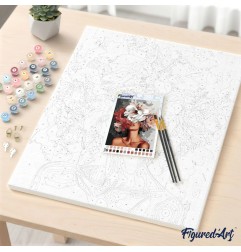 Figured'Art Dipingere con i numeri 40x50 con cornice - Ballerina Moderna PN002-Y