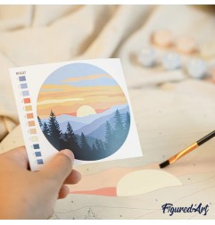 Figured'Art Diamond Painting su disco di legno 30cm - Notte stellata DP-RFA001