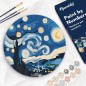 Figured'Art Diamond Painting su disco di legno 30cm - Notte stellata DP-RFA001