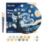 Figured'Art Diamond Painting su disco di legno 30cm - Notte stellata DP-RFA001