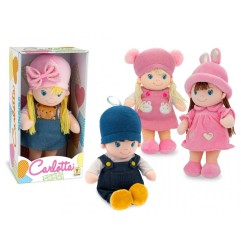 TEOREMA CARLOTTA - BAMBOLA IN PEZZA CON CAPPELLO 35 CM 4 MDL ASS 68813