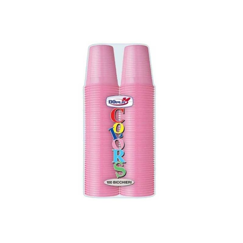 Dopla Bicchieri Acqua 100PZ rosa