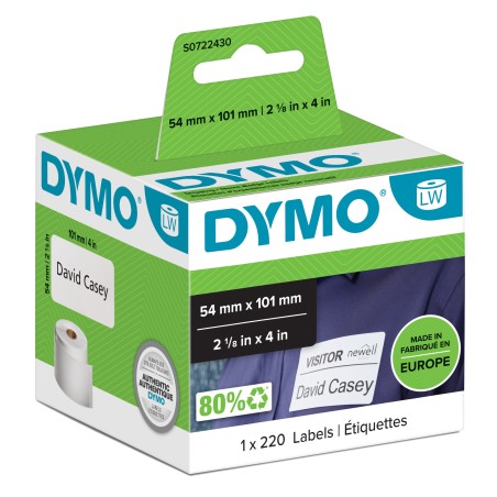 Etichette Dymo LabelWriter carta permanente 54x101mm bianco S0722430