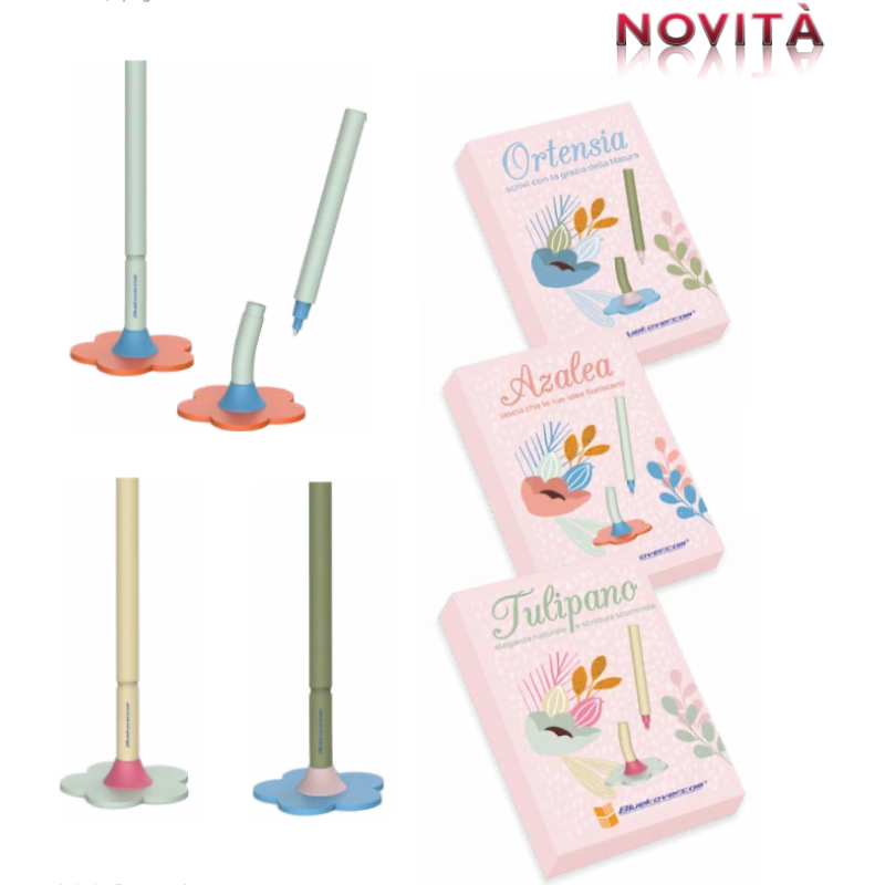 Bluekover penna gel in metallo con base magnetica a fiore Bluekover penna gel in metallo con base magnetica a fiore