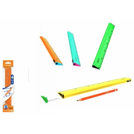RIGHELLO MULTIFUNZIONE 4IN1 20 CM Y.PLUS+ bluekover RX170100