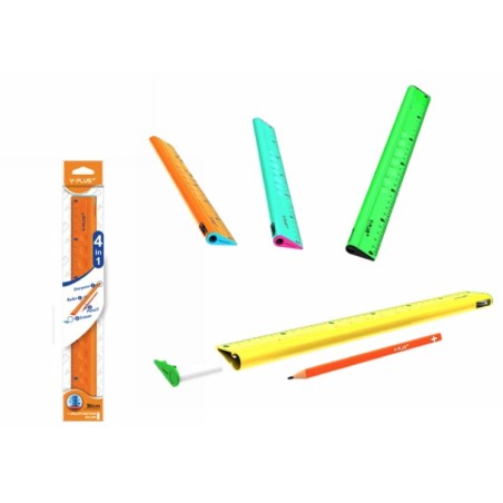 RIGHELLO MULTIFUNZIONE 4IN1 30 CM Y.PLUS+ bluekover RX130910