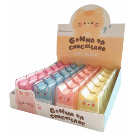 Ekover Espositore Gomme Cancellare Orsetto Colorato con Custod
