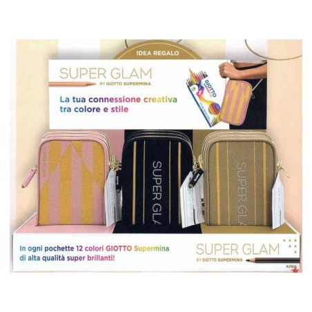 Giotto Super Glam pochette con 12 pastelli Supermina