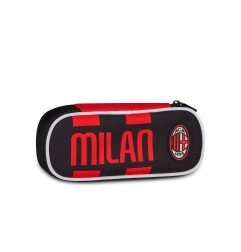 Seven portapenne ovale Round Plus Milan rosso
