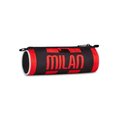 Seven portapenne tondo Milan rosso