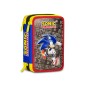 Seven astuccio 3 zip con corredo Sonic Hedgehog Speed blu elettrico Seven astuccio 3 zip con corredo Sonic Hedgehog Speed blu elettrico