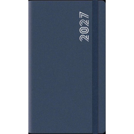 Agenda 2027 settimanale 8x14 cm Dynamic bluette con elastico