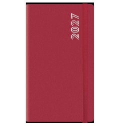 Agenda 2027 settimanale 8x14 cm Dynamic rubino con elastico