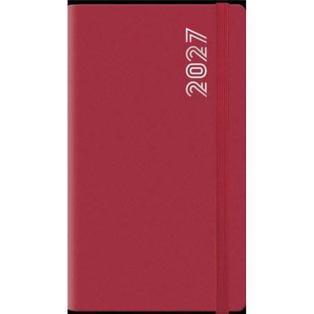 Agenda 2027 settimanale 8x14 cm Dynamic rubino con elastico