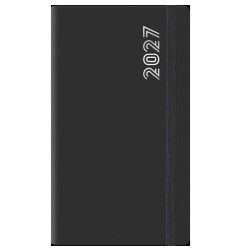 Agenda 2027 settimanale 8x14 cm Dynamic nero con elastico