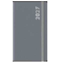Agenda 2027 settimanale 8x14 cm Dynamic grigio con elastico