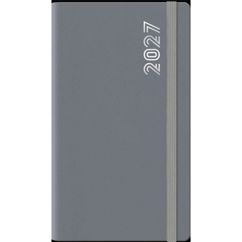 Agenda 2027 settimanale 8x14 cm Dynamic grigio con elastico Agenda 2027 settimanale 8x14 cm Dynamic grigio con elastico
