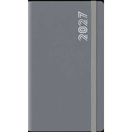 Agenda 2027 settimanale 8x14 cm Dynamic grigio con elastico
