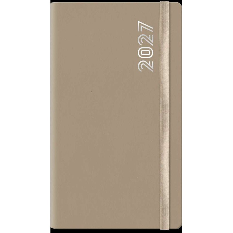 Agenda 2027 settimanale 8x14 cm Dynamic nocciola con elastico Agenda 2027 settimanale 8x14 cm Dynamic nocciola con elastico