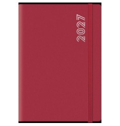 Agenda 2027 settimanale 17x24 cm Dynamic rubino con elastico